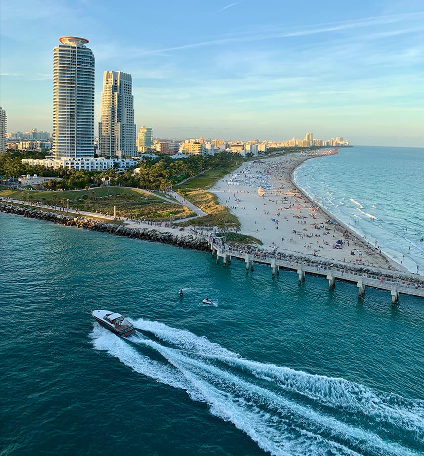 Image with beach view drone shot