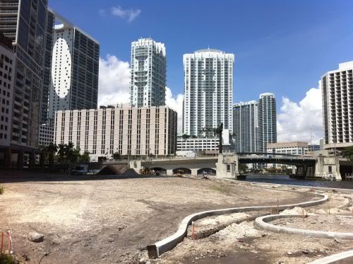 Miami Circle Park construction