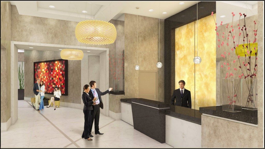 Vue at Brickell lobby rendering