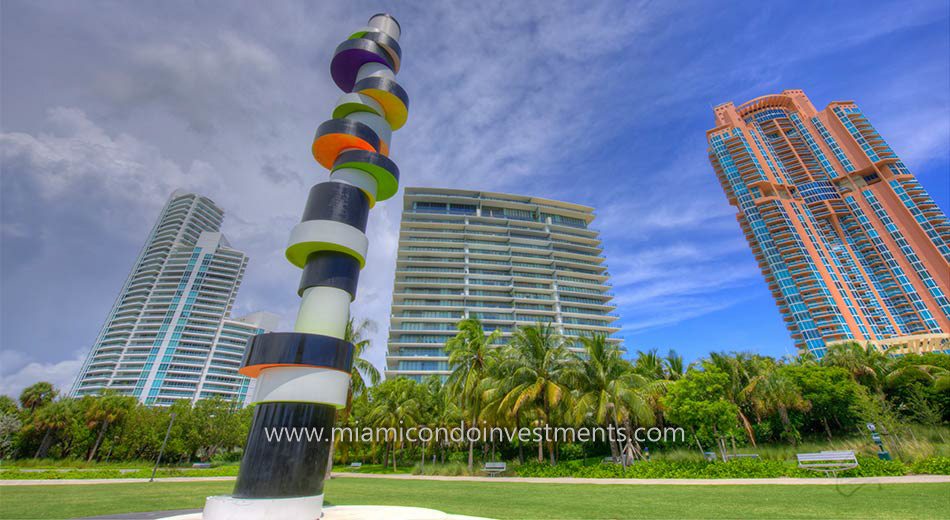 view of Apogee South Beach from South Pointe Park