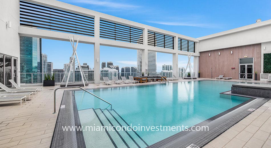 rooftop pool at Centro condos