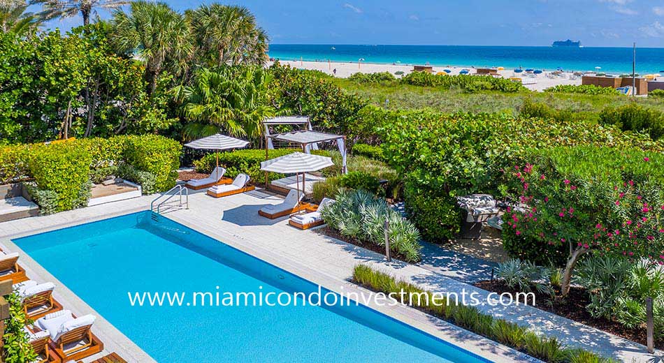 pool deck at Ocean House condominium