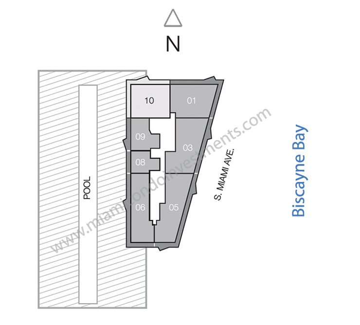 SLS Brickell lower penthouse site plan