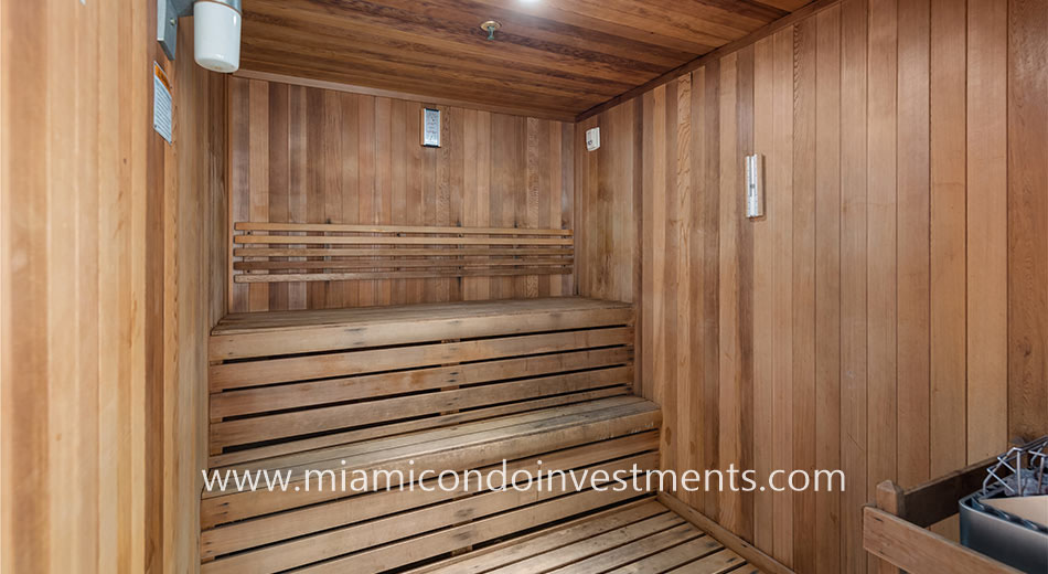 sauna at 500 Brickell