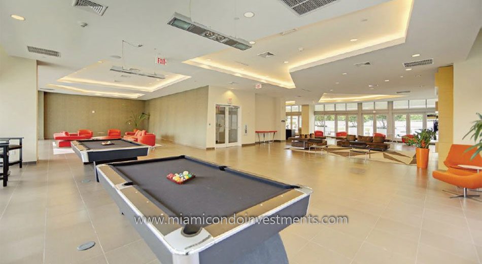 Club room at Axis on Brickell