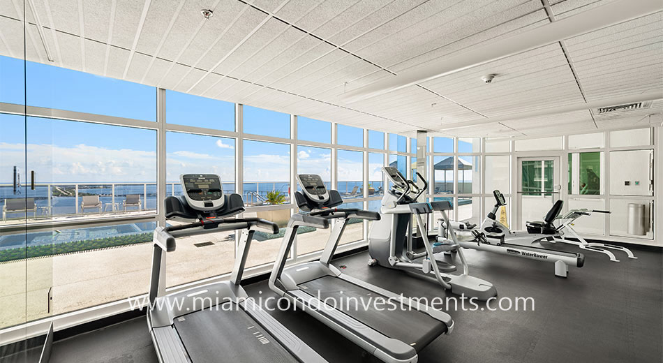 fitness center at Emerald at Brickell