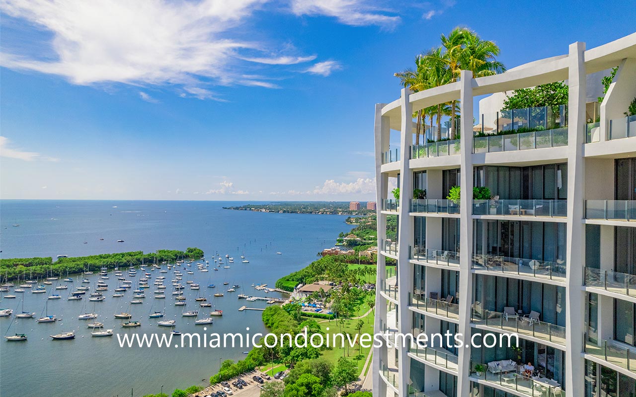 One Park Grove views of Biscayne Bay