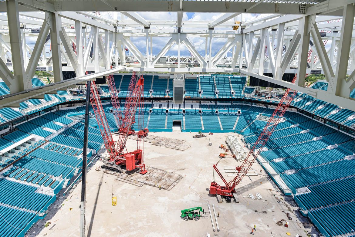 Behold, the Miami Dolphin's Big New Stadium Gets Built in One Epic  Time-lapse Video
