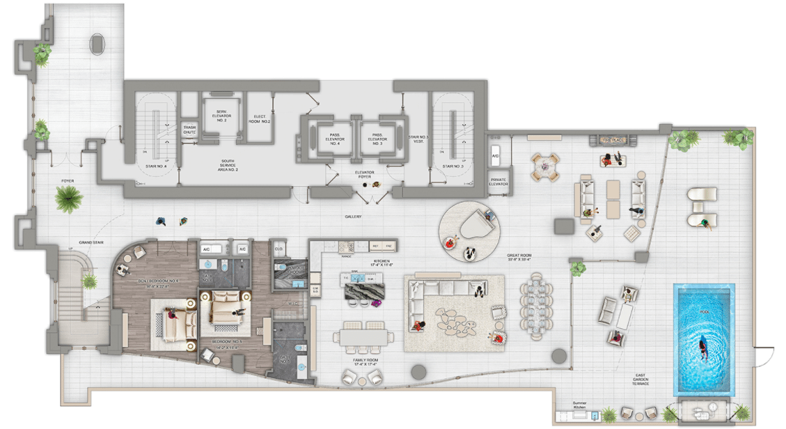 Estates at Acqualina Casa D Oro Floor Plan 01