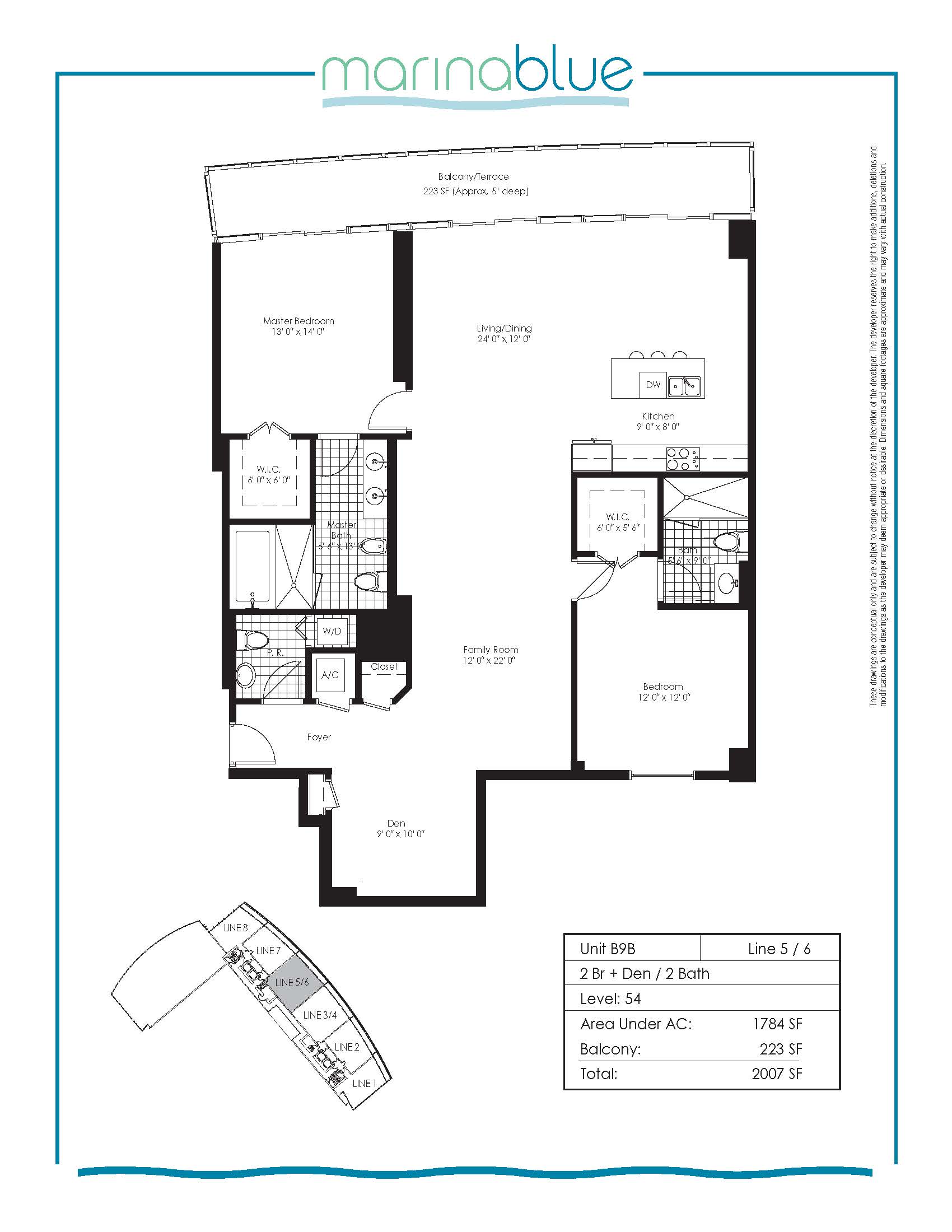 Marinablue unit 5405 floor plan