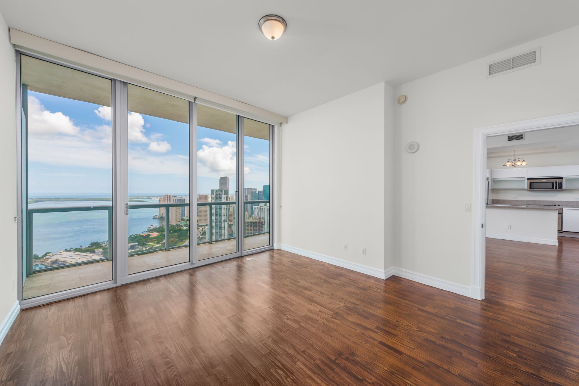 master bedroom view of Downtown Miami and Biscayne Bay