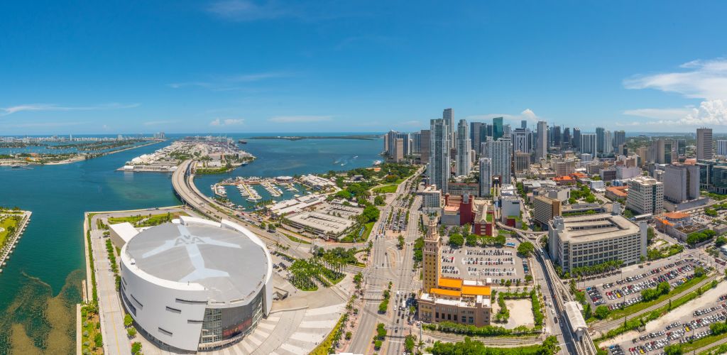 Downtown Miami skyline panorama