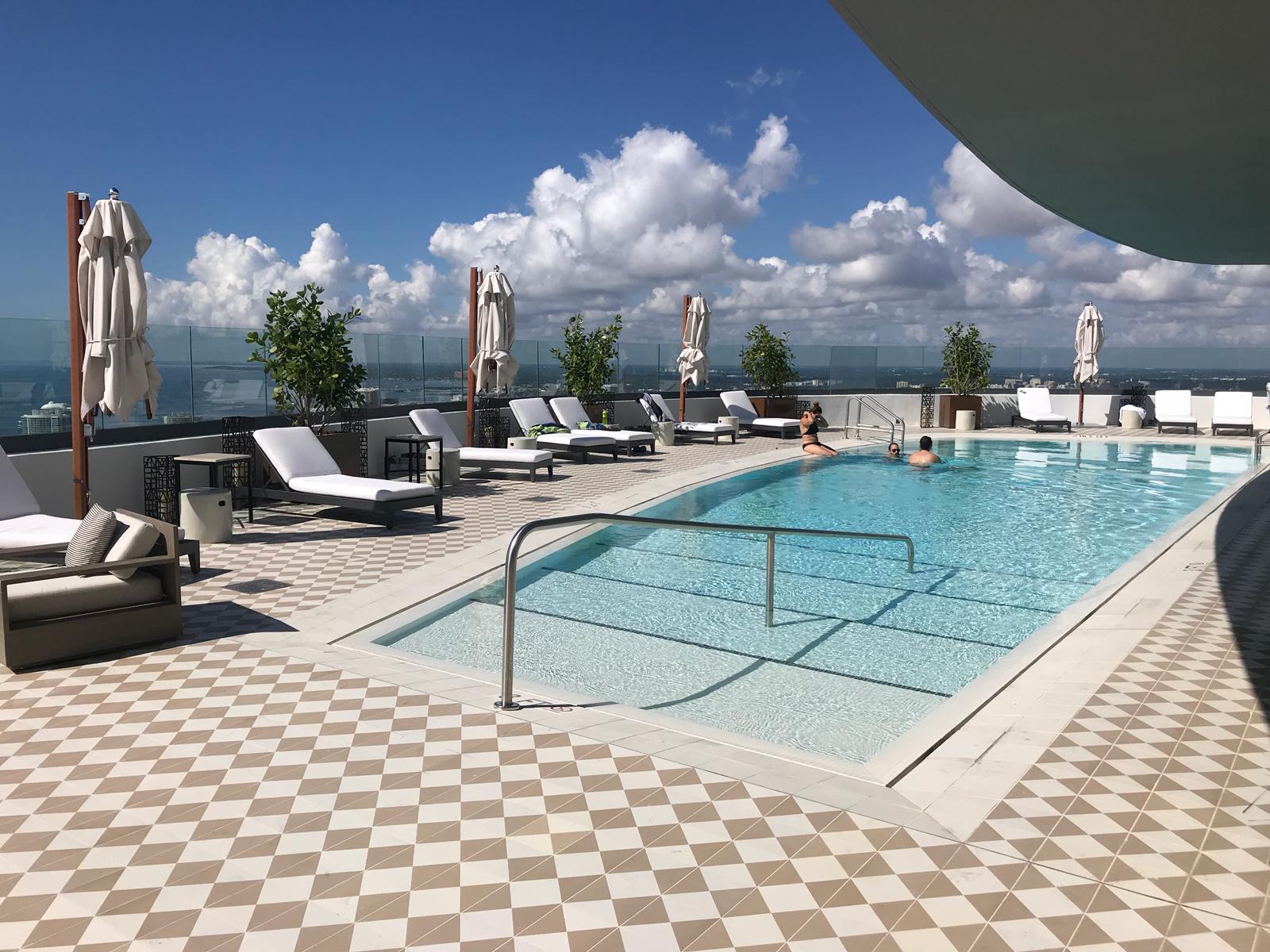Rooftop Pool Deck at SLS Lux Brickell is Officially Open