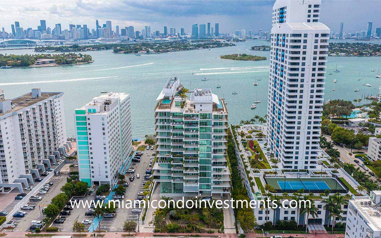 Downtown Miami skyline view from Monad Terrace