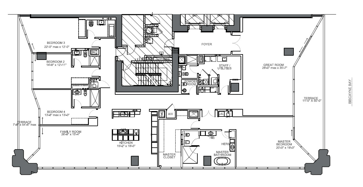 One Thousand Museum unit 4901 floor plan