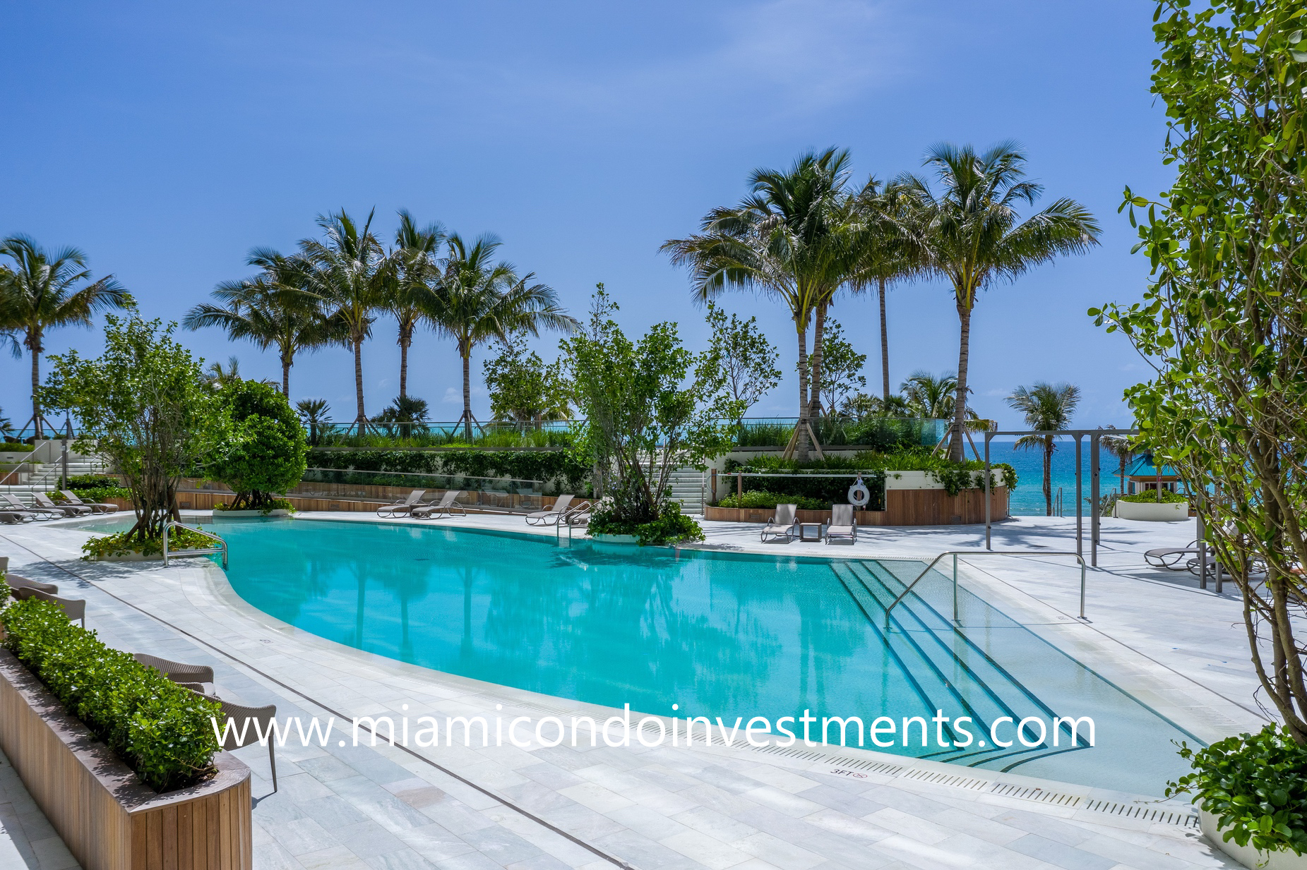 infinity-edge pool at Armani Casa Residences