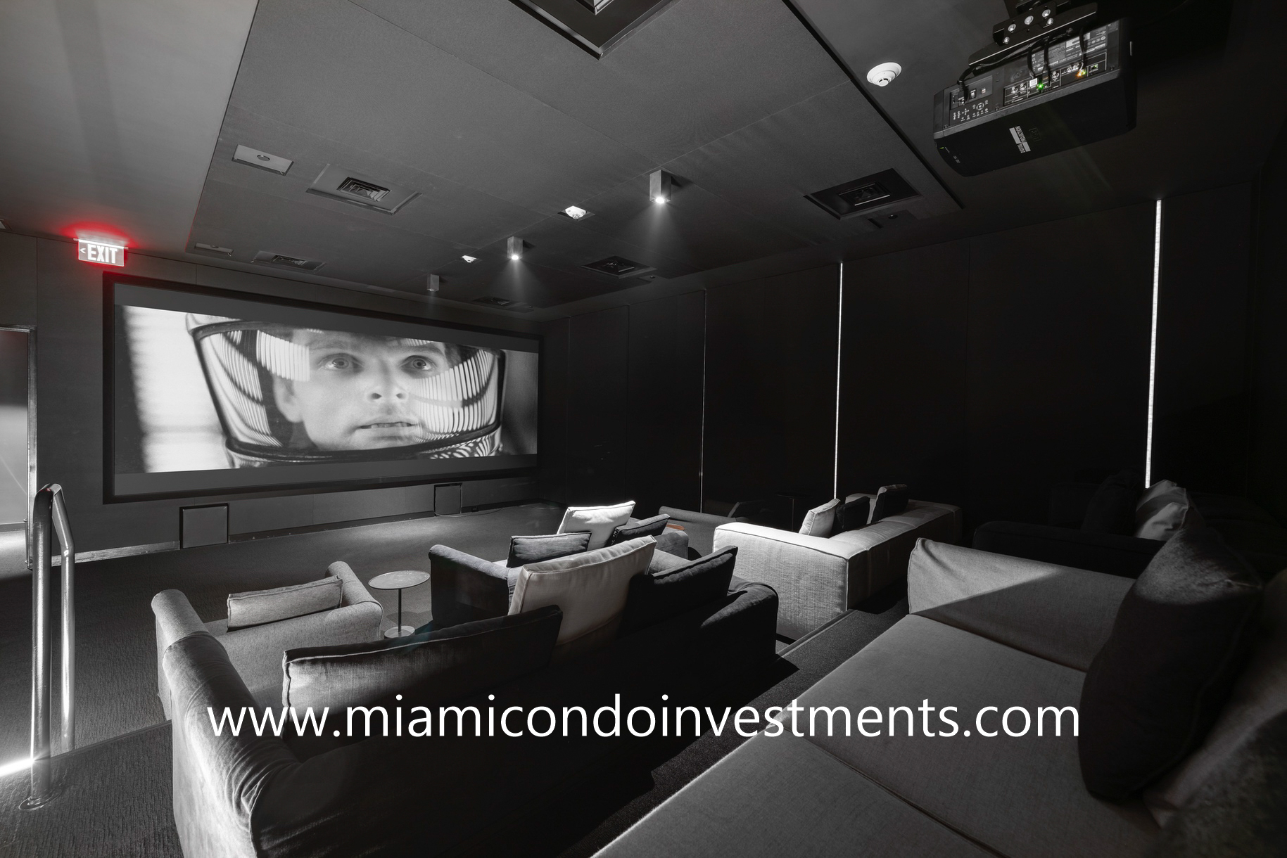 movie theater at Ritz-Carlton Residences Miami Beach