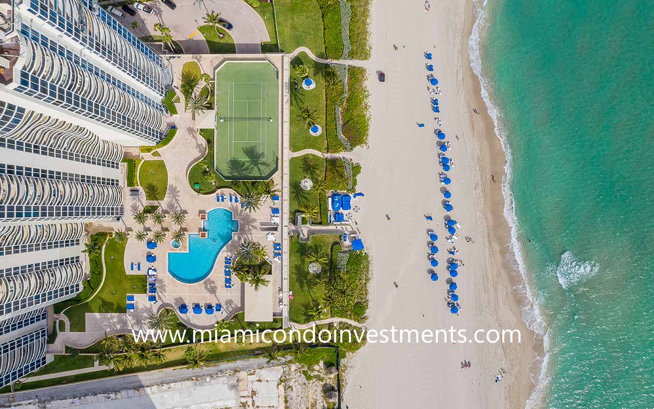 Pinnacle beachfront condo building