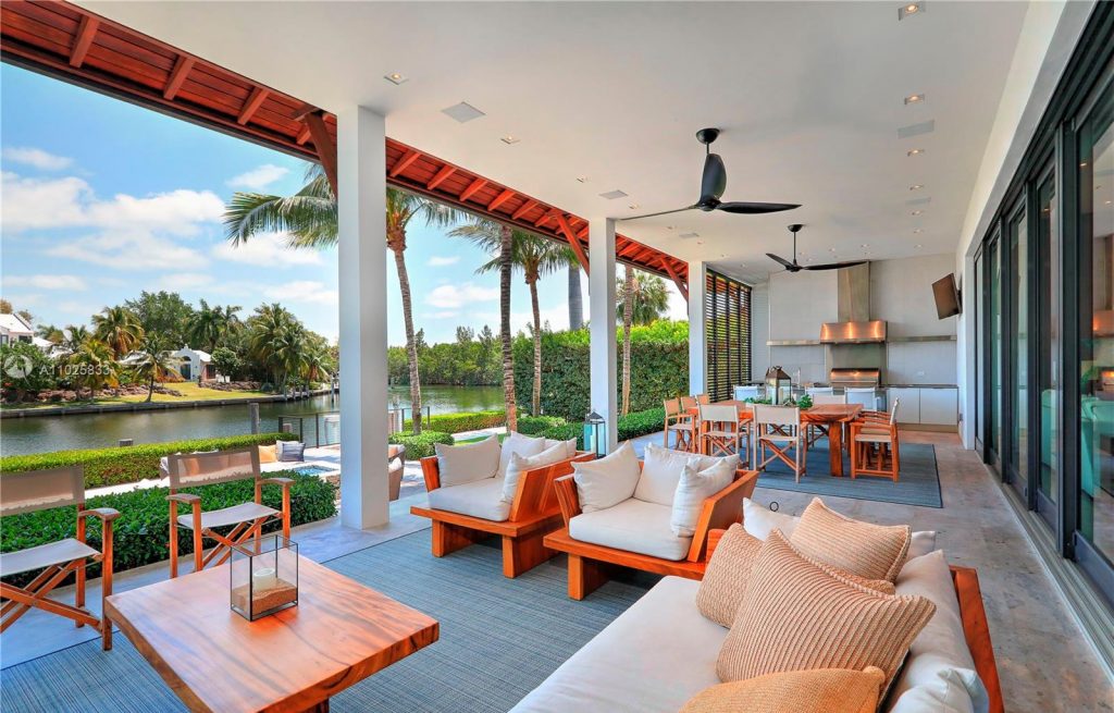 Patio View of Miami Mansion