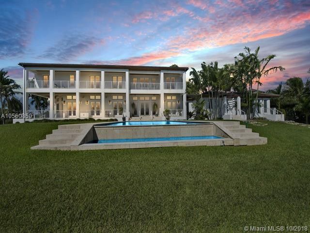 Pool View from Waterfront Mansion in Coral Gables