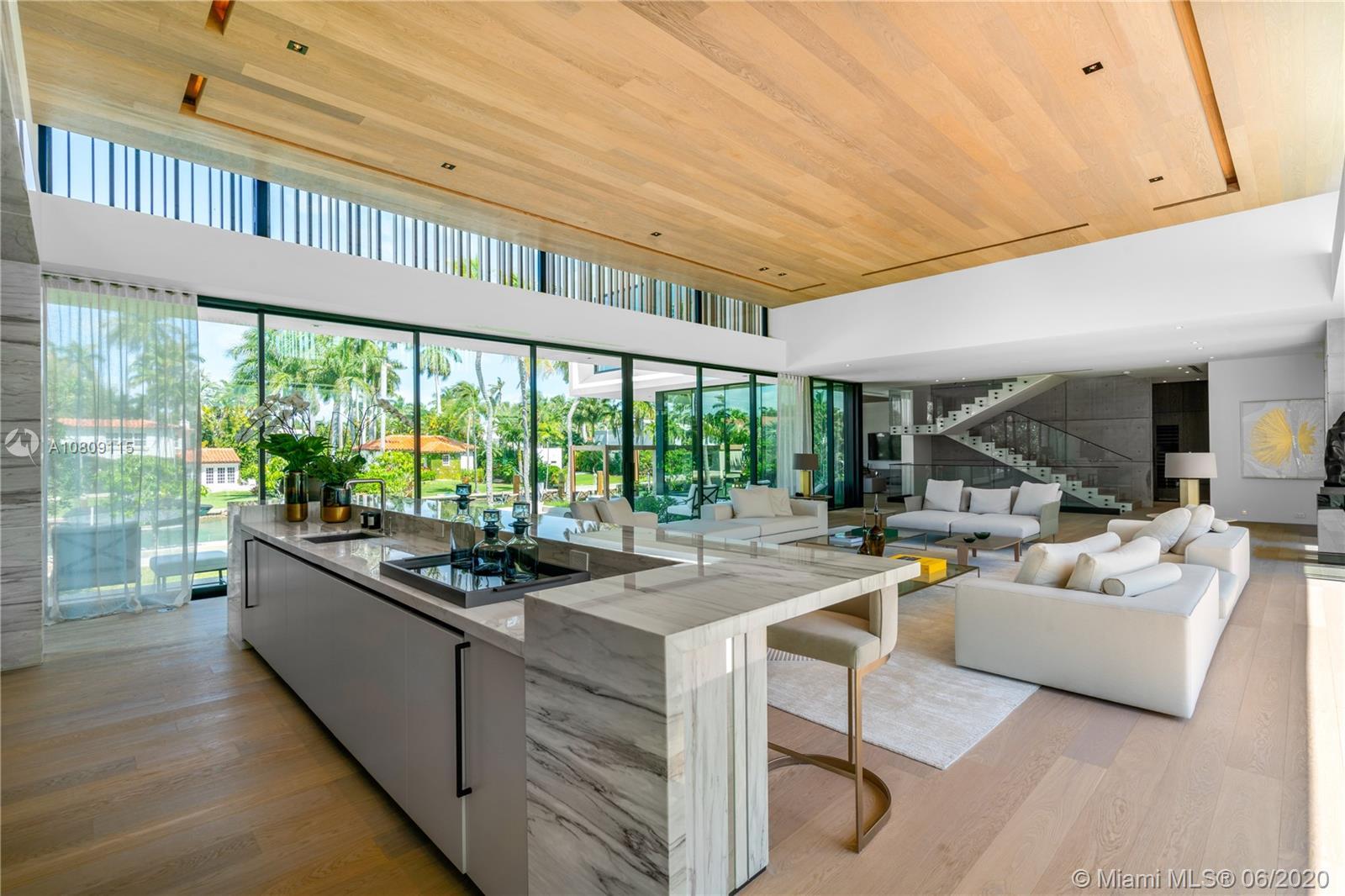 Sunset Islands Waterfront Mansion Kitchen