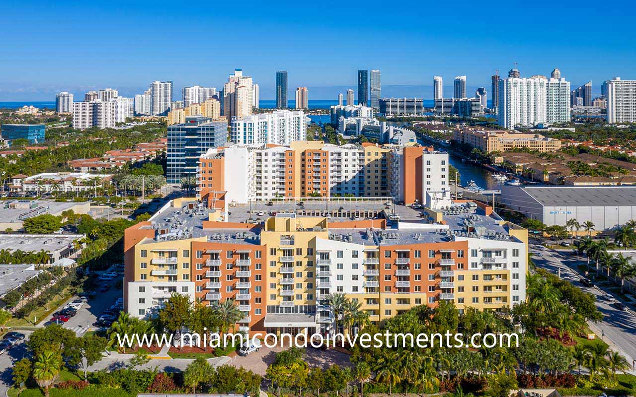 The Venture condominium towers in Aventura