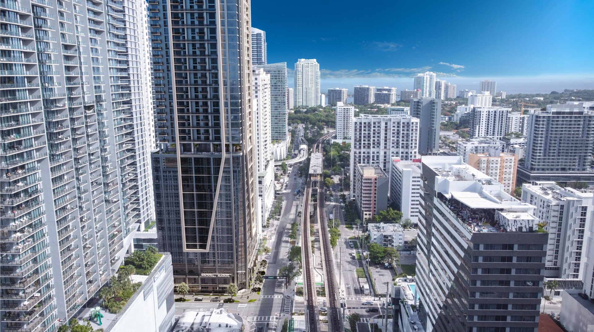 Drone Rendering of Brickell Gateway