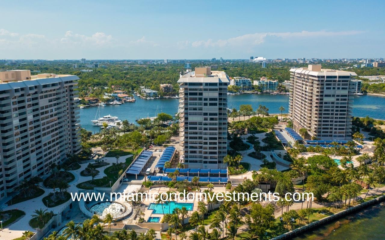 Two Grove Isle Condos Tower View