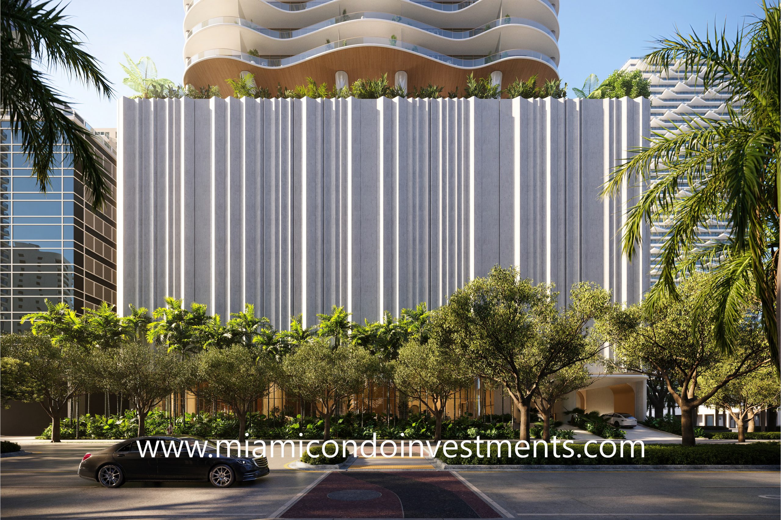 front exterior of The Residences at 1428 Brickell