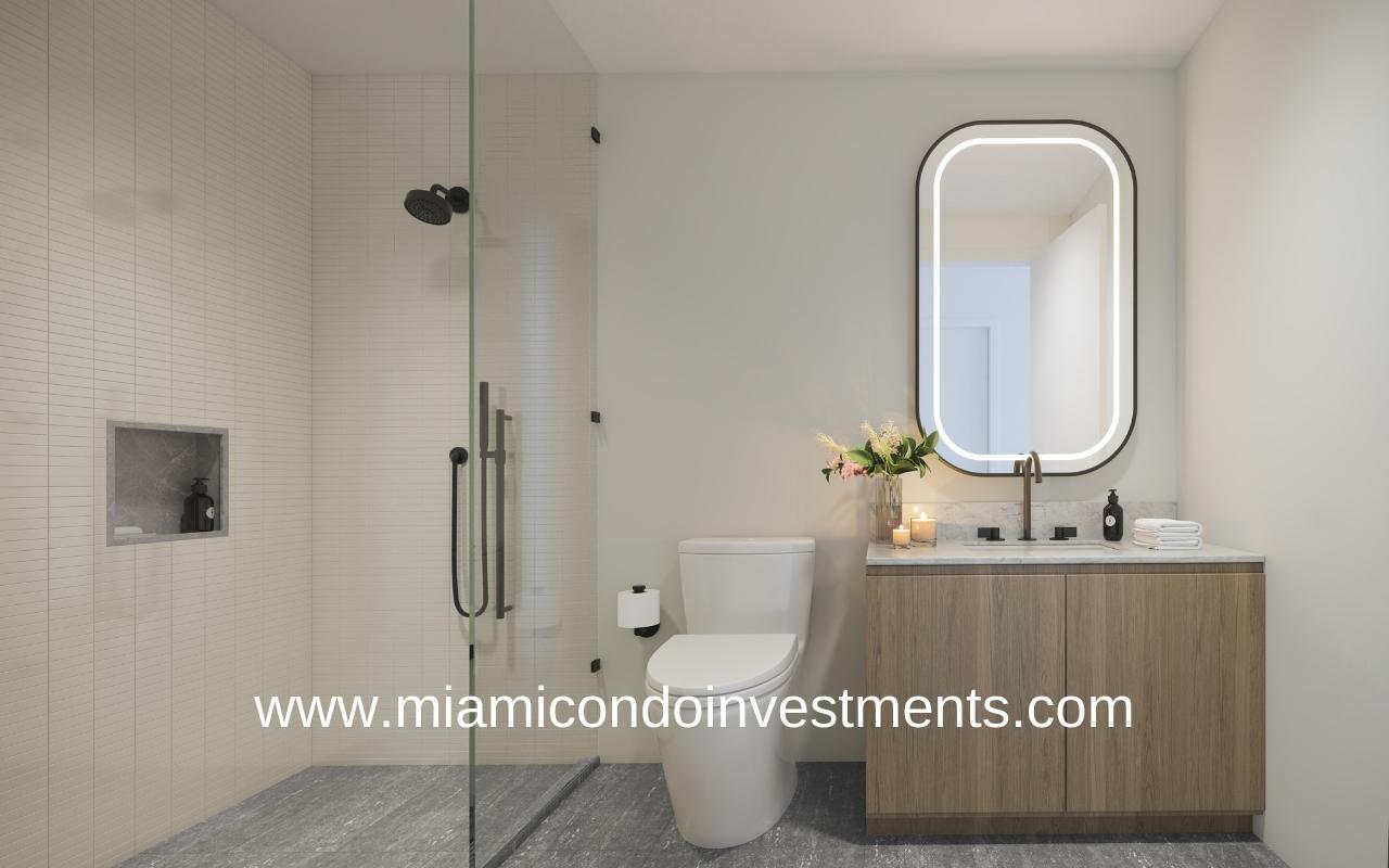 600 Miami Worldcenter Primary Bathroom Rendering