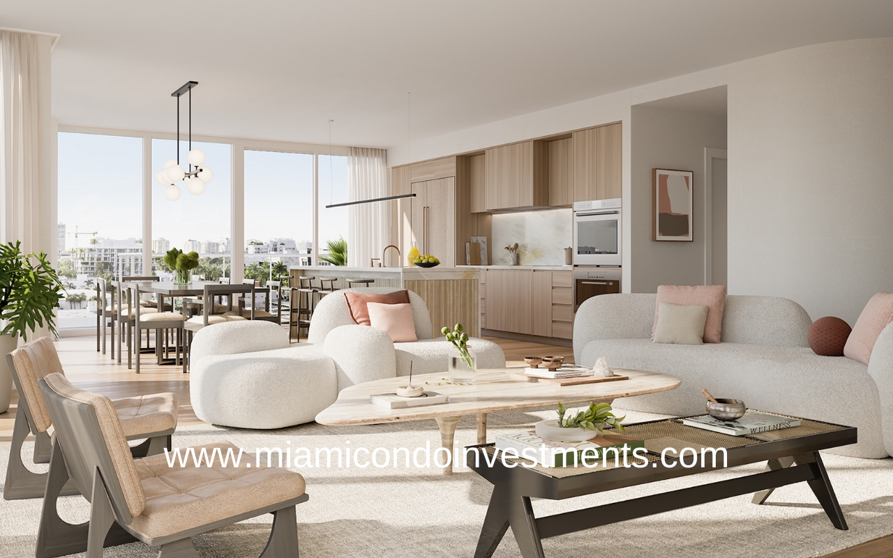 THE WELL Bay Harbor Islands 3 Bedroom Rendering