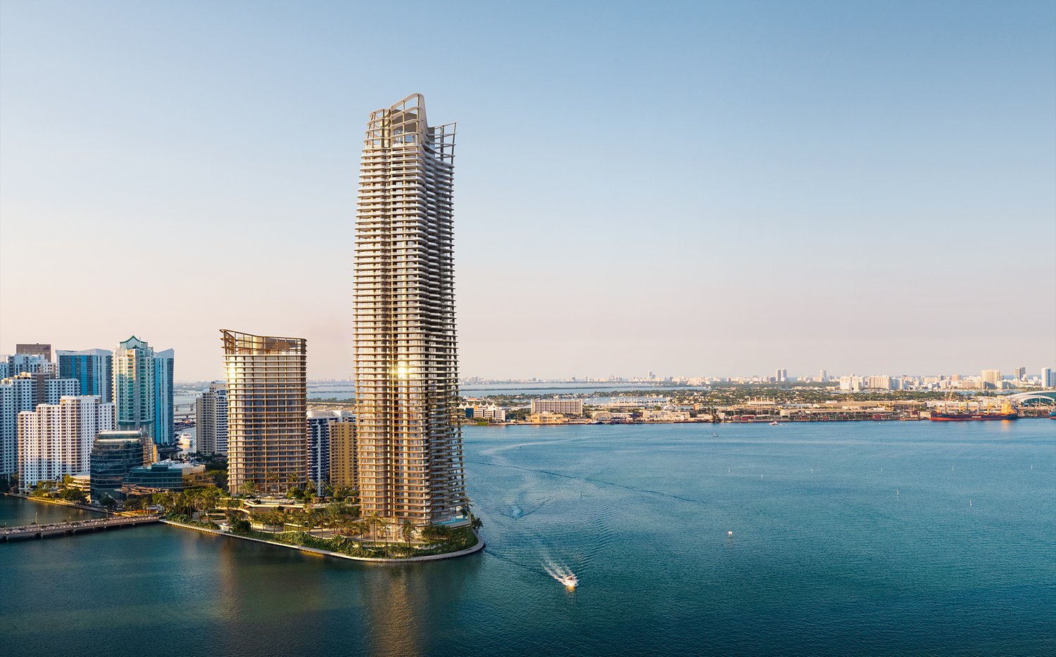 Two Tower Development by Swire Properties Revealed-One Island Drive Miami