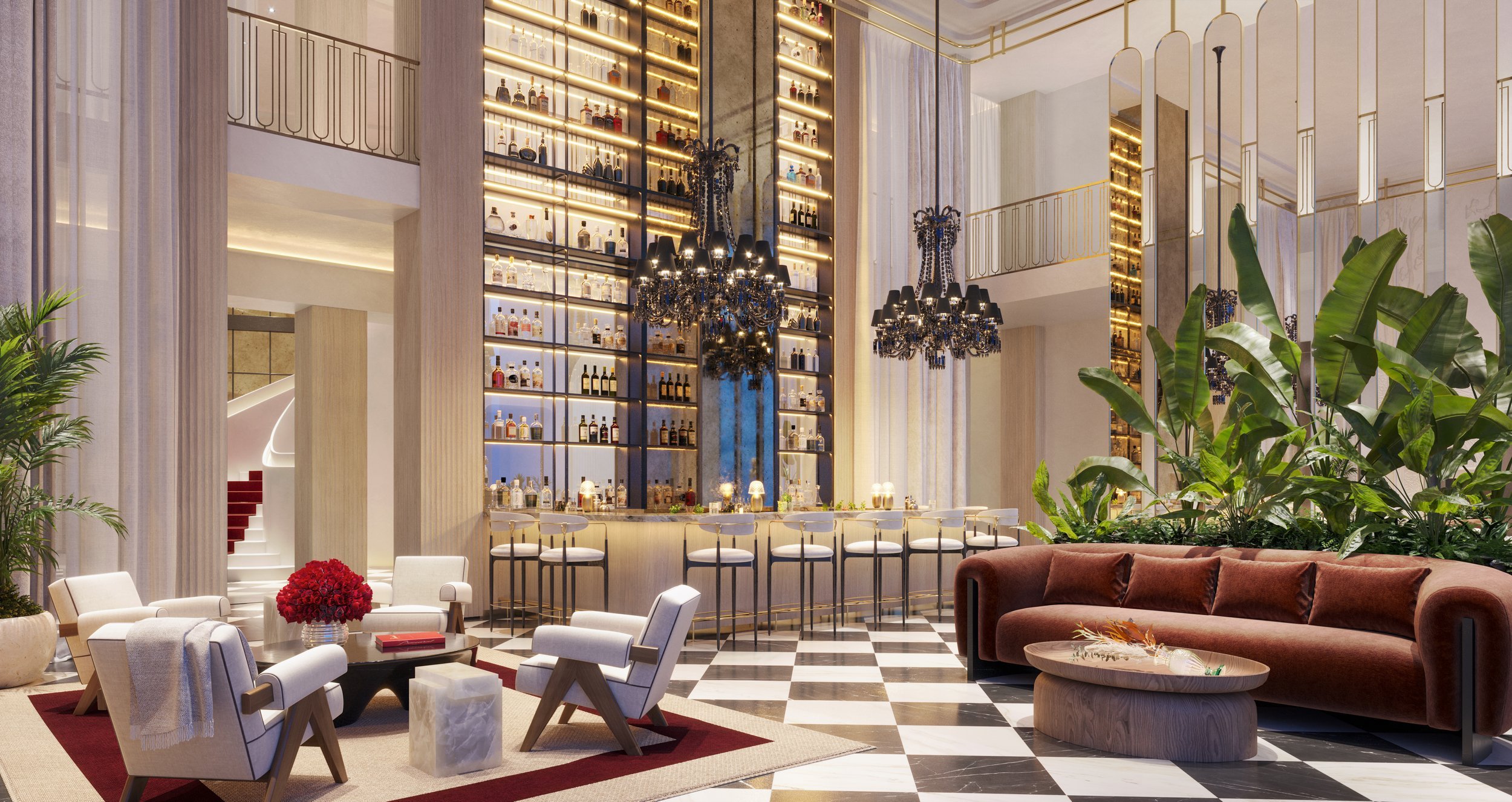 Baccarat Residences Miami Bar and Lounge