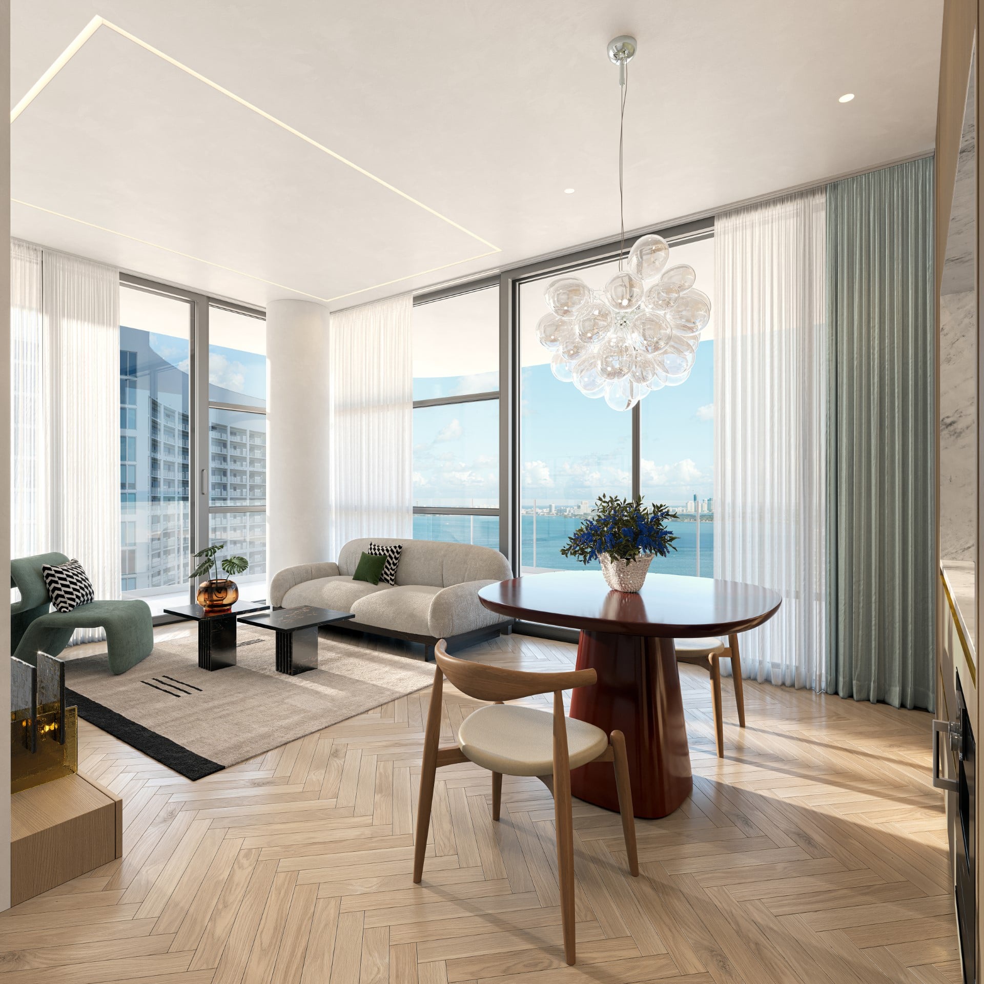 Elle Residences Miami Living Room