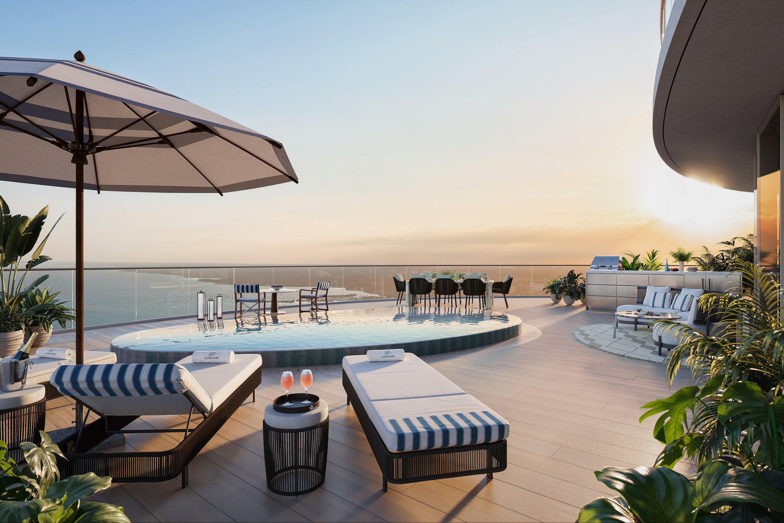 Cipriani Pool Deck and Lounge